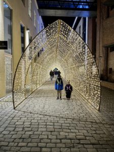 Light tunnel in Trondheim during Christmas/New Year