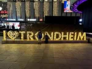 I love Trondheim sign during Christmas/New Year